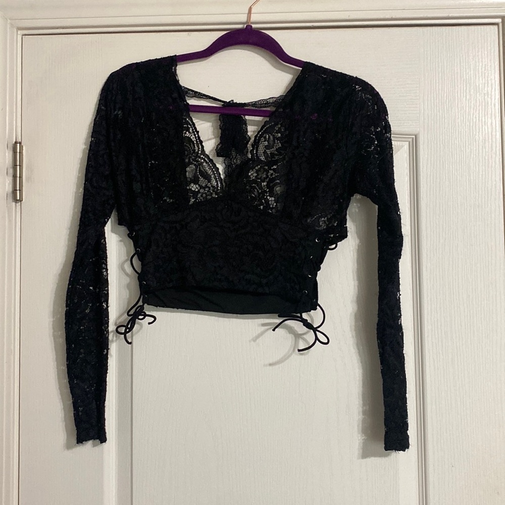 Black lace long sleeve